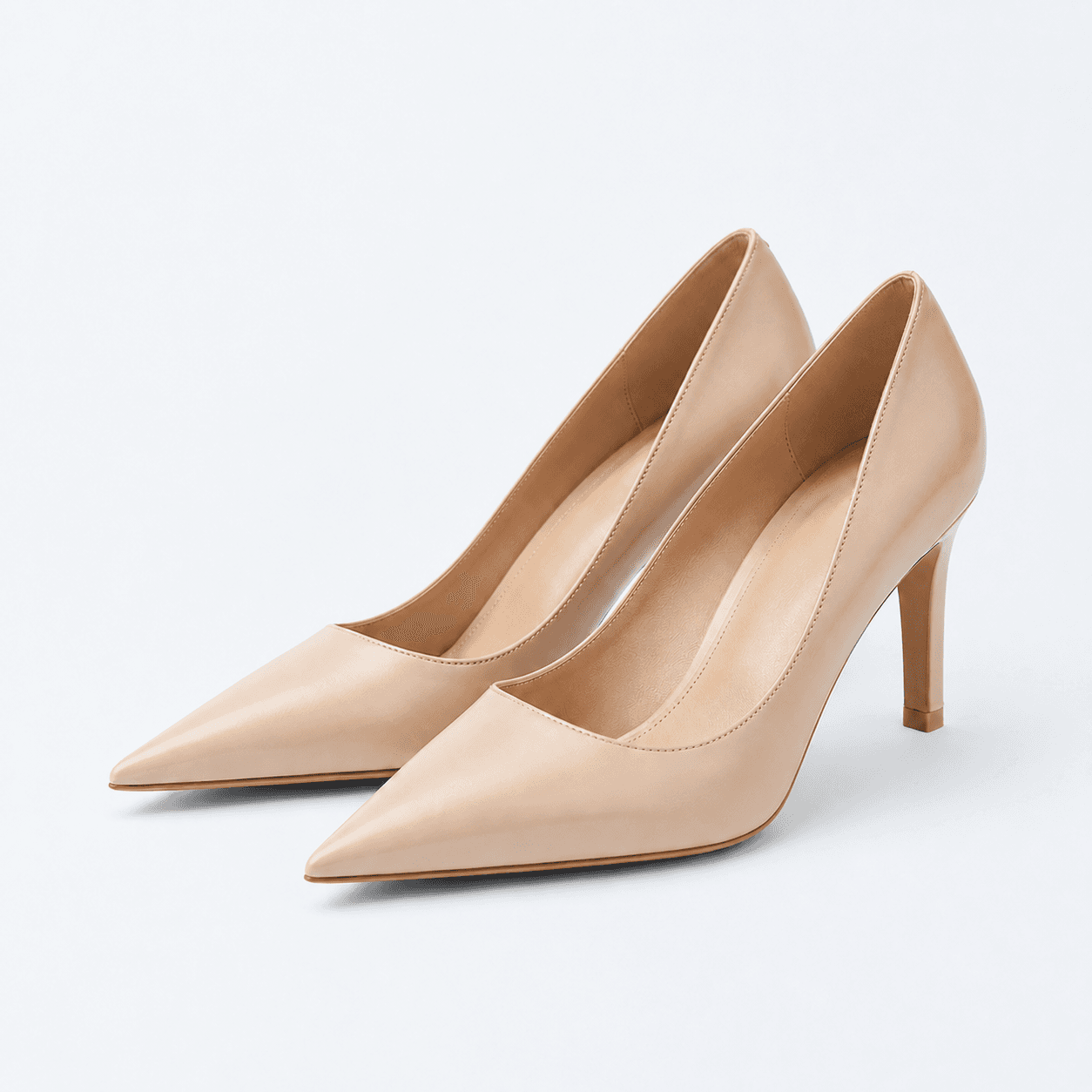 Ivory pointed heels