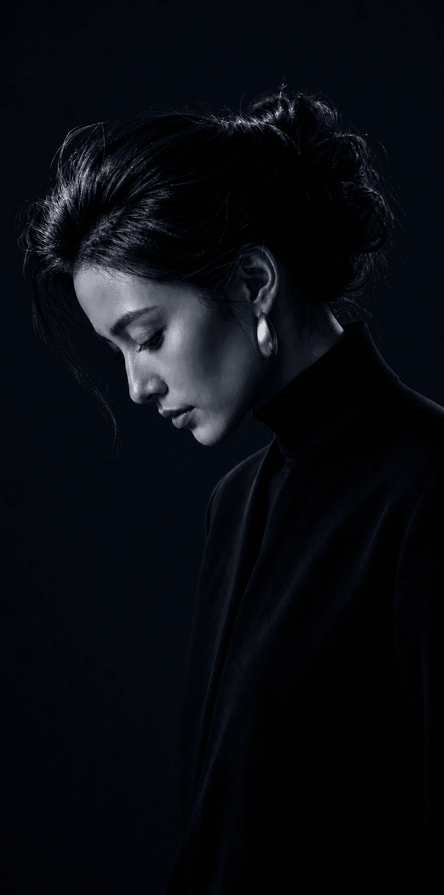 Editorial monochrome portrait